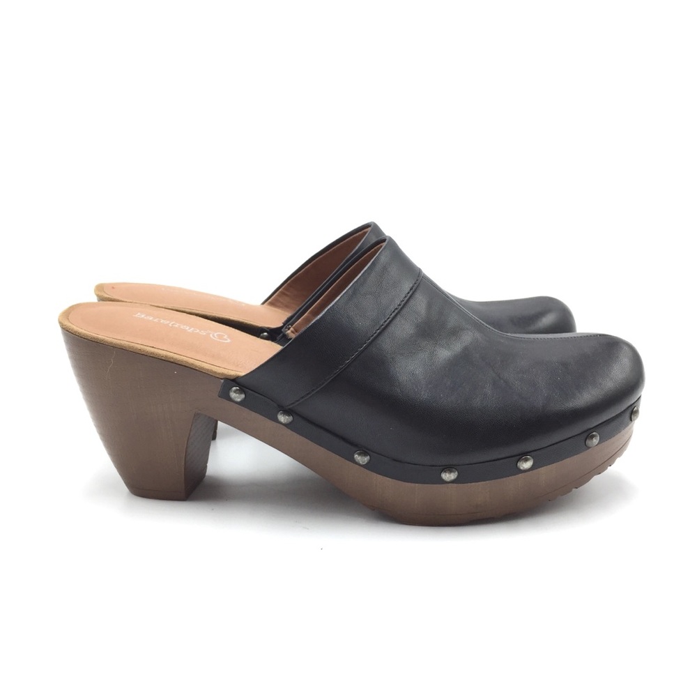Baretrap Black/Brown Clogs